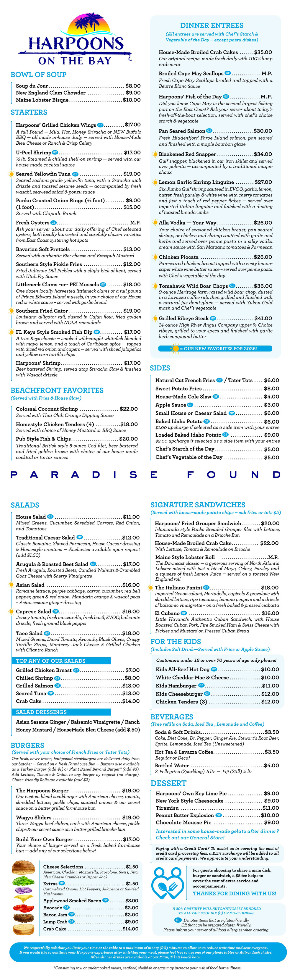 Dinner Menu